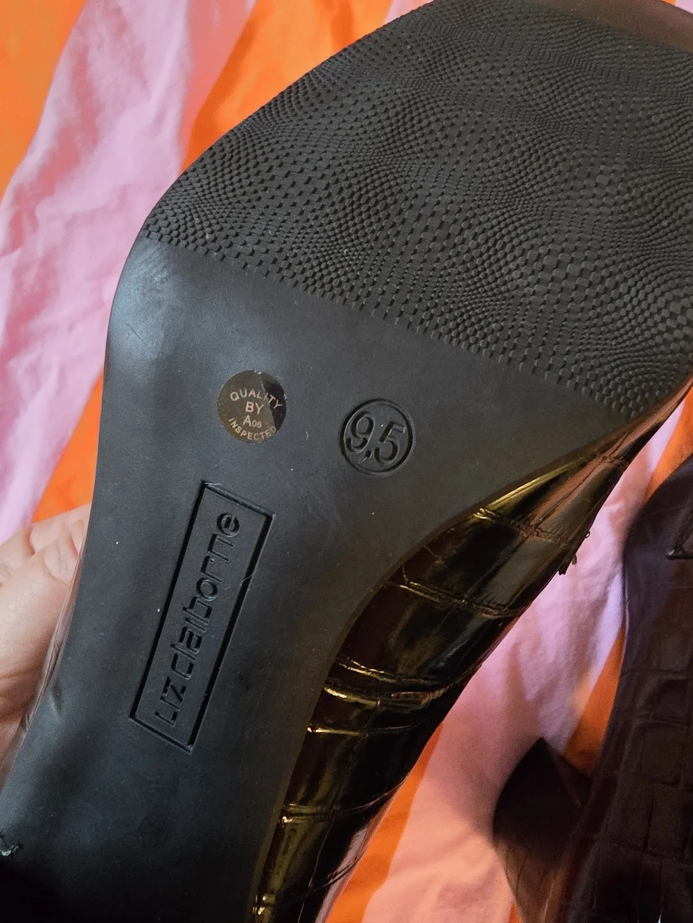 Liz Claiborne croc embossed